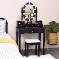 thumbnail image 4 of Costway Makeup Vanity Dressing Table Set w/10 Dimmable Bulbs and Touch Switch Black, 4 of 10