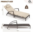 thumbnail image 3 of Edtara 2-Pack Patio Rattan Chaise Lounges, Outdoor Reclining Sun Chairs With 5-Position Adjustable Backrest and Built-In Wheels, All-Weather Poolside Loungers (No Table Included), 3 of 9