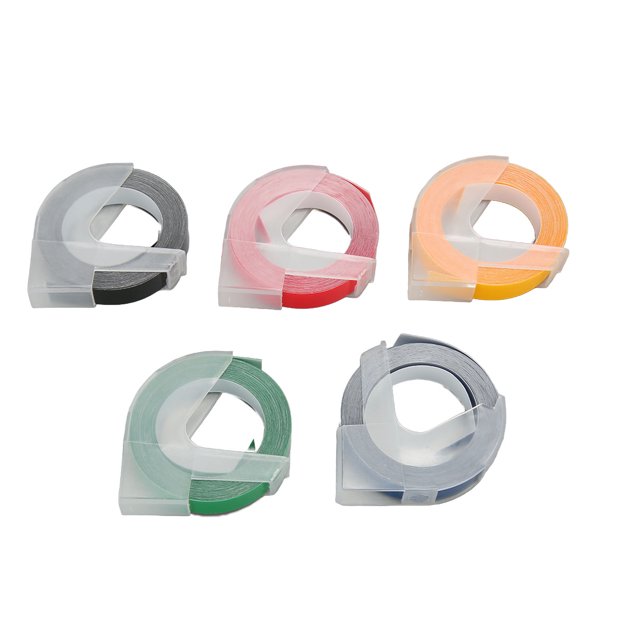 5Pcs Label Maker Tape 9mm Wide 9.8ft Long Waterproof Oil Resistant Identification Chip Labeler Tape for 12813 12814 Type A