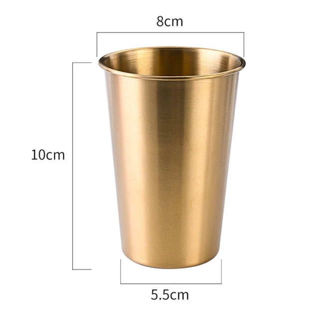 Luckyn Tasse à Boire en Acier Inoxydable 350 ml pour Camping Fête Café Whisky