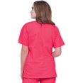 thumbnail image 2 of Landau Women's Essentials Snap Front Scrub Top, Classic Relaxed Fit, V-Neck, 4 Pockets, 2 of 5