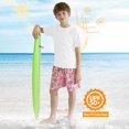 thumbnail image 4 of XIMIN Baby Boys Rash Guard Solid Color Shirts Short Sleeve Quick Dry Swim Shirts UPF 50+ Sun Protection for Kids Athletic Summer Shirt (13-14 Years, Beige), 4 of 9