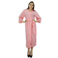 thumbnail image 1 of Bimba Peignoir Long Uni pour Femmes avec Ceinture, Modal Doux en Coton, Enveloppant, Rond, Uni, 1 of 3