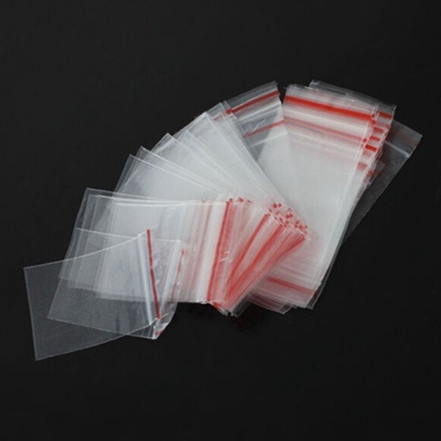 Coofit 100 Pcs Sac Refermable Réutilisable Polyvalent Sac en Plastique Transparent Sac à Glissière