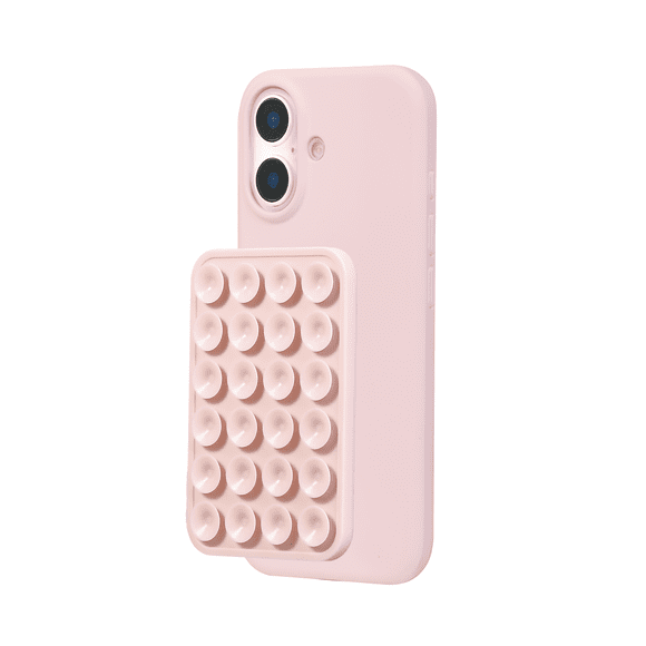 Coque de téléphone Artikl en silicone compatible MagSafe et ensemble OctoMag pour iPhone 17 - Rose poudré