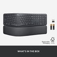 thumbnail image 3 of Logitech ERGO K860 Wireless Ergonomic Keyboard - Graphite, 3 of 13