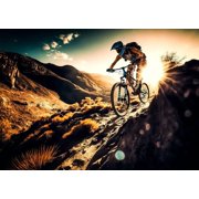 Modern Mountain Bike Posters and Prints Sport Canvas Paintings Wall Art HD Picture for Living Room Home Gym Club Decor 50 x 70 cm (without frame),SKU-05