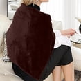 thumbnail image 2 of USB Powered Heated Shawl Pad Flannel Blanket with Adjustable Warmth for Travel Car and Home Use, 2 of 8