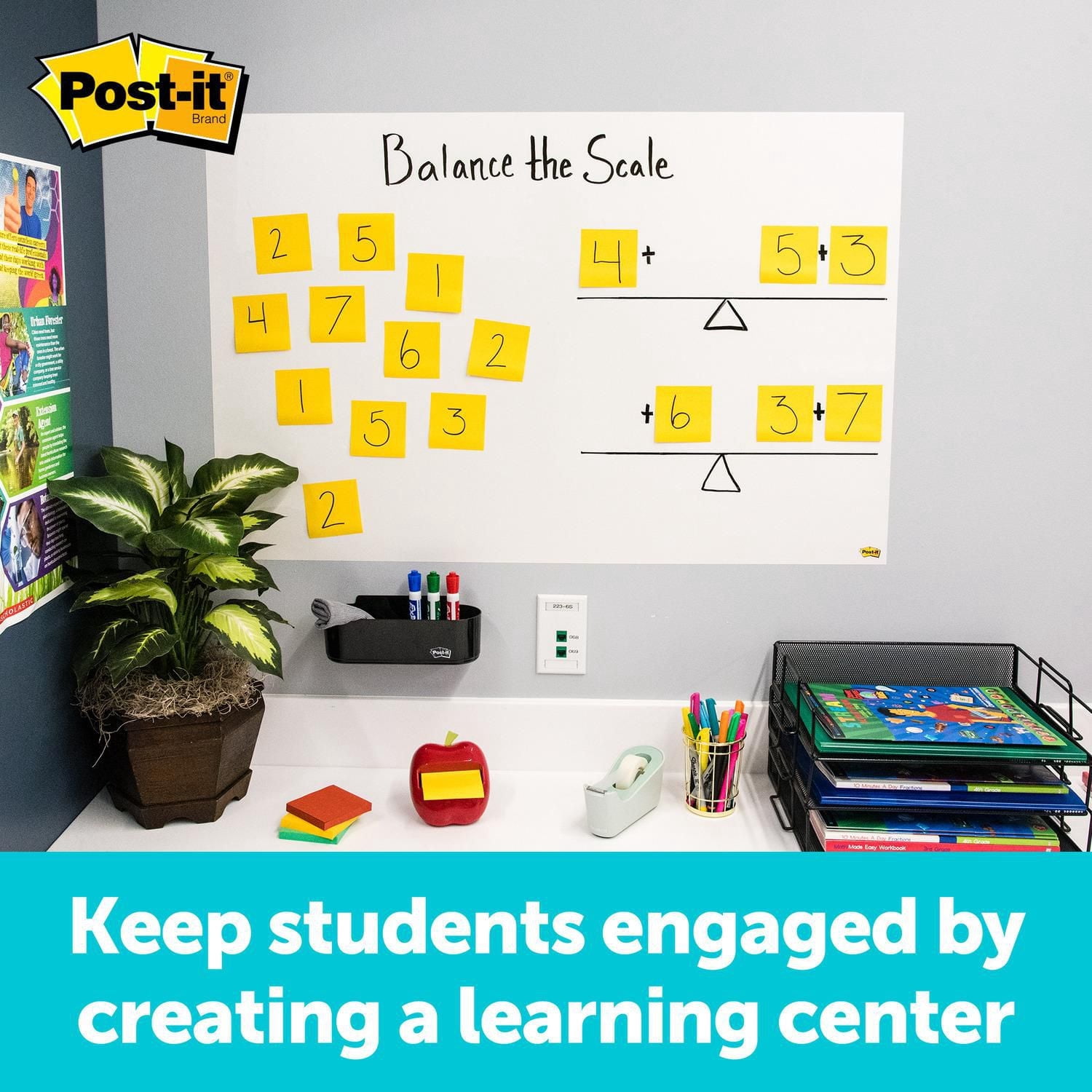 Post-it® Super Sticky Dry Erase Surface DEF6x4, 4 ft x 6 ft (1.21 m x 1.82 m)