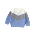 thumbnail image 2 of Faithtur Baby Knit Sweaters Cute Long Sleeve Round Neck Contrast Color Pullover Tops Toddler Sweatshirts, 2 of 9