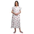 thumbnail image 2 of Moomaya Chemise de Nuit d'Allaitement à Col Rond Imprimé pour Femmes en Coton, 2 of 6