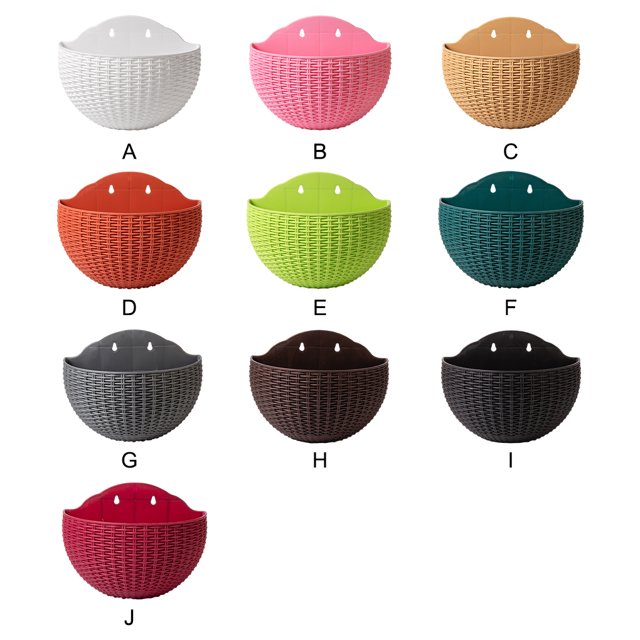 mmirethe Wall Plastic Pot With Drainage And Stylish And Durable Widely Used Flower Pot Claret 1Set