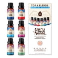 thumbnail image 1 of GuruNanda Essential Oil Blends (Set of 6) - 100% Natural Essential Oil Set Aromatherapy Oil Blends for Diffusers - Breathe Easy Tranquility Harmony Sleep Relaxation Immunity, 1 of 9