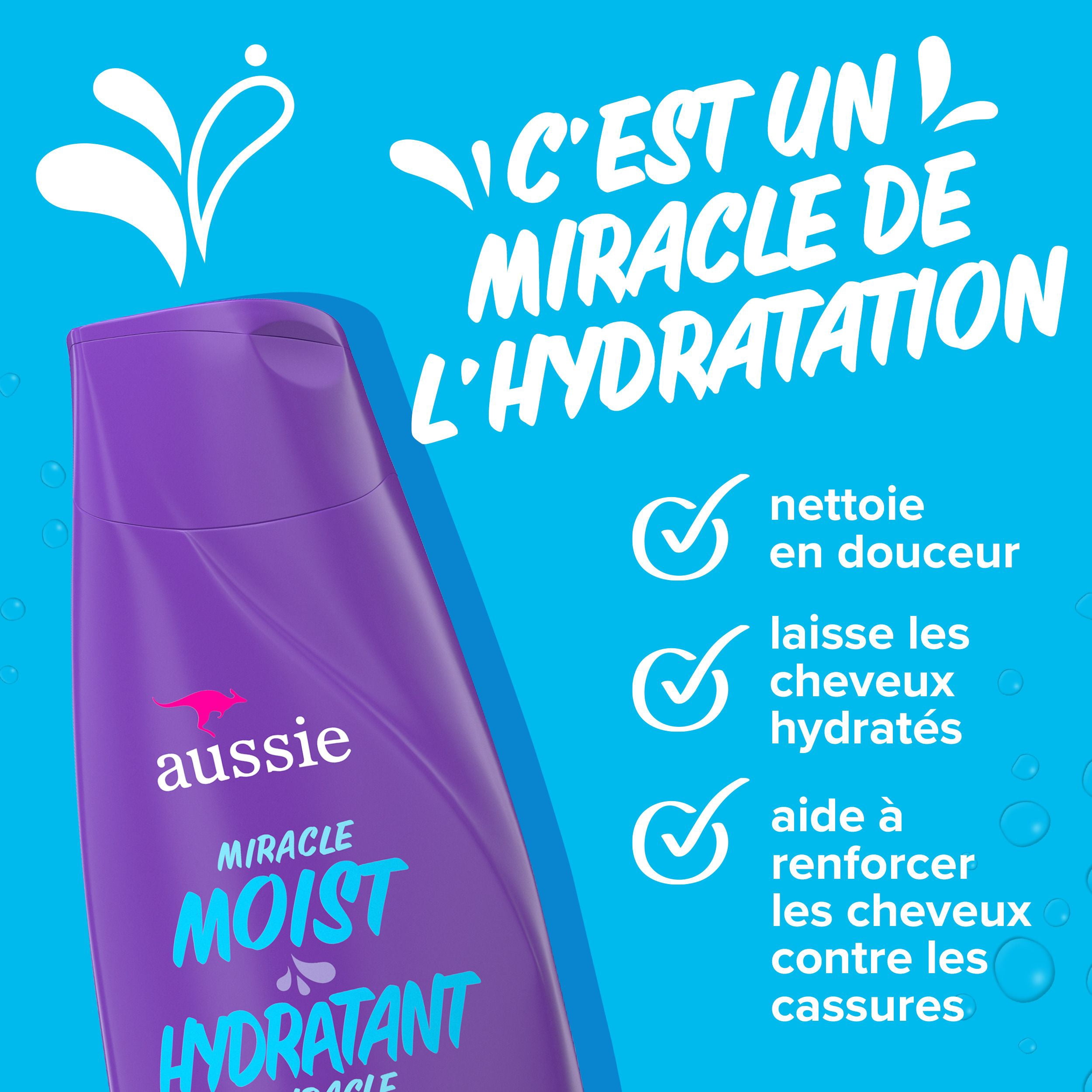 Aussie Miracle Moist with Avocado & Jojoba Oil, Paraben Free Shampoo