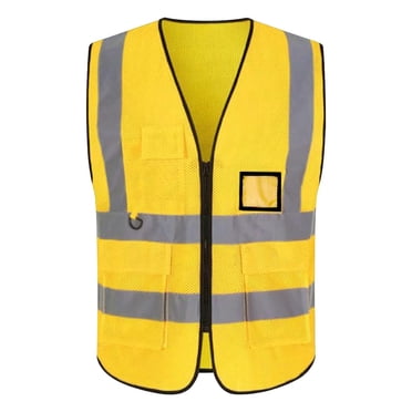 Gilet de Sécurité pour Hommes, Vêtements de Travail de Protection Haute Visibilité, Ceinture de Travail Extérieure, Bande Réfléchissante