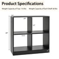 thumbnail image 4 of Costway 4-Cube Bookcase Floor Open Wooden Bookshelf Storage Cabinet Toy Organizer Black, 4 of 10