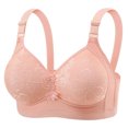 thumbnail image 1 of Bocqde Women's Plus Size Bra Embroidery Comfortable Breathable No Underwire Push Up Bra Full Coverage Soft Support Bralettes, 1 of 6