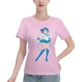 thumbnail image 1 of T-Shirt Basique à Manches Courtes pour Femmes Sailor Moon Mizuno Ami, 1 of 6