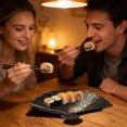 thumbnail image 4 of Sector Shaped Ceramic Plate Food Serving Dish For Japanese Cuisine Barbecue And Dumplings Porcelain Tableware For Restaurant Food Serving, 4 of 4