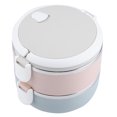 thumbnail image 3 of Boîte à Lunch Thermique, MAGT Boîte Lunch Acier Etanche Thermique En Acier Inoxydable Boîte à Bento Thermique Portable Multicouche Récipient De Nourriture Thermique Étanche(2 layer 1400ml), 3 of 14