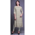 thumbnail image 3 of Bimba Robe Kurti Longue Imprimée Tunique Droite Manches 3/4 Robes pour Femmes Haut, 3 of 6