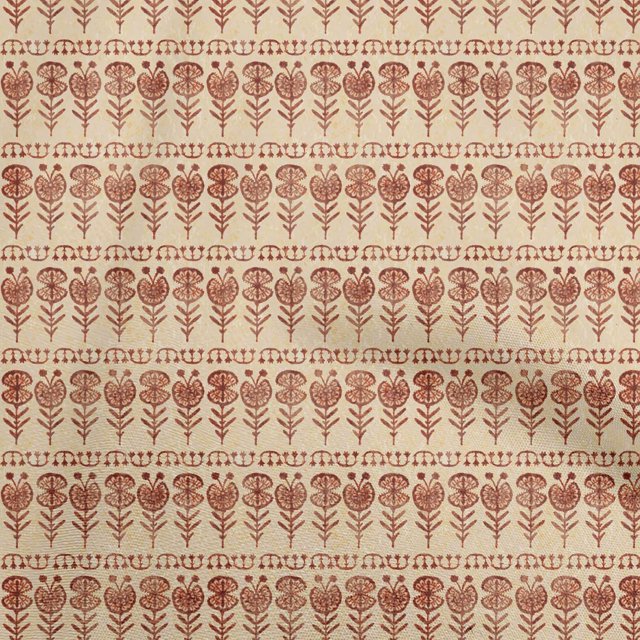 oneOone Cotton Cambric Peach Fabric Asian Block Craft Projects Decor Fabric Printed By The Yard 56 Inch Wide