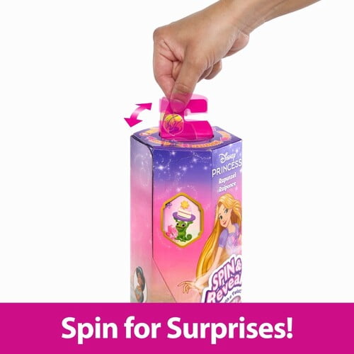 Mattel-Princesses Disney Spin&Reveal-Poupée Raiponce avec surprises