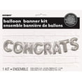 thumbnail image 2 of Foil Silver Congrats Letter Balloon Banner Kit, 2 of 3