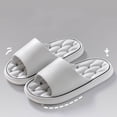 thumbnail image 2 of Gray Womens Quick-Dry Bath Slippers Couple Matching Indoor Outdoor Waterproof Non-Slip Lightweight Shower Sandals For Home Comfortable Style Size 38, 2 of 8