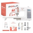 thumbnail image 1 of Poolin Machine à Coudre Informatisée EOC2720 avec Grand Table, 293 Points, Enfilage Automatique, Écran LCD Parfait pour le Bricolage et la Couture Professionnelle, 1 of 10