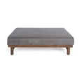 thumbnail image 3 of Noble House Grand Pouf Table Basse Pouf Carré en Similicuir, Noyer, 3 of 7