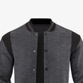 thumbnail image 4 of Cardigan Décontracté à Fermeture Éclair pour Homme avec Col Montant et Manches Longues, 4 of 6