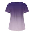 thumbnail image 3 of Cameland Women's Working Uniform Nursing Uniform With Two Pockets Scrubs Top Gradient Color Short Sleeve V-neck Tee, 3 of 3