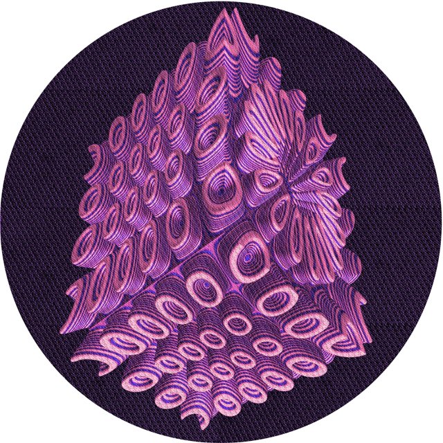 Ahgly Tapis Rond Lavable en Machine Intérieur Transitionnel Violet Foncé, 5 Pieds Rond