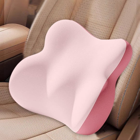 Chmadoxn Pillow Car Headrest Lumbar Cushion Set Colorful Lumbar Cushion Backrest Driving Seat Car Lumbar Support Neck Pillow Flock Cars headrests