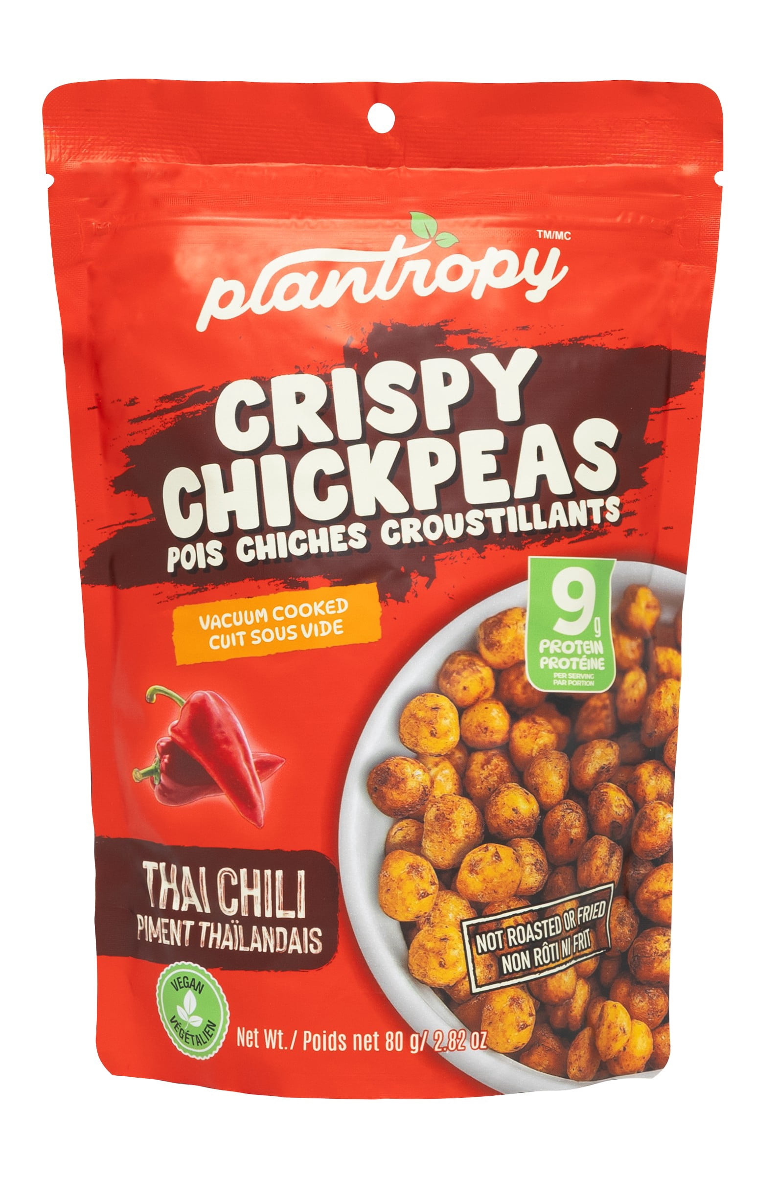 Plantropy Crispy Chickpeas Snacks - Thai Chili Flavor (12 Pack)