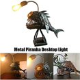 thumbnail image 2 of Retro Table Lamp Angler Fish Decorative Lamp Lamp Decorative Lamp Table with Decorative Flexible Lamp Head Artistic Table Lamp for Home Bar Cafe, 2 of 6