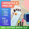thumbnail image 3 of 12 Inch Paper Trimmer, A4 Size Paper Cutter with Automatic Security Safeguard for Coupon, Craft Paper and Photos (Green), 3 of 4