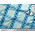thumbnail image 2 of Soimoi Moss Georgette Fabric Check Check Printed Fabric 1 Yard 42 Inch Wide, 2 of 5