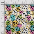 thumbnail image 1 of oneOone Velvet White Fabric Skull Craft Project Decor Fabric Printed By The Yards 58 Inches Wide, 1 of 5