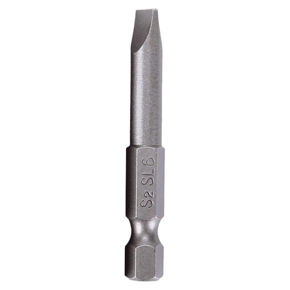 1pc 50mm Length Slotted Screwdriver Bit Magnetic Flat Head Agnetic Screwdriver Bit 1/4 Inch Hex Shank Screw Drivers Bits Tools