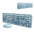 thumbnail image 4 of Ensemble Clavier et Souris Mignon pour Bureau, 104 Touches, Sensation Mécanique, Style Rétro de Machine à Écrire, Connexion USB, Compatible, 4 of 7