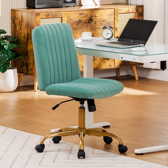 Mainstays Velvet Office Chair Green
