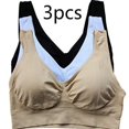 thumbnail image 2 of 3 pack Women Sports Bra Wirefree Yoga Bras Tank Top High Intensity Push Up, 2 of 2