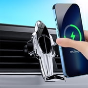 Chmadoxn Wireless Car Charger Mount For Car Vent 15W Fast Charging Auto- Clamping Car Hands Phone Mount For Smartphone IOS & Android phone holder