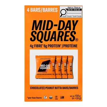 Mid-Day Squares Chocolate Peanut Butta Bars, 132 g/4 x 33 g