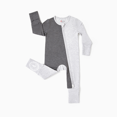 thumbnail image 1 of PatPat Viscose from Bamboo Baby Boy / Girl Color Block 2 Way Zipper Anti Slip Long Sleeve Rompers, 1 of 2