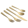 thumbnail image 4 of Hometrends 20-Piece Forged Flatware Set, Satin Gold, 4 of 16