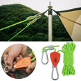 thumbnail image 4 of jinwen Pulley Ratchet Rope Hanger Fixed Buckle for Heavy 4mm 4m Light Green, 4 of 9