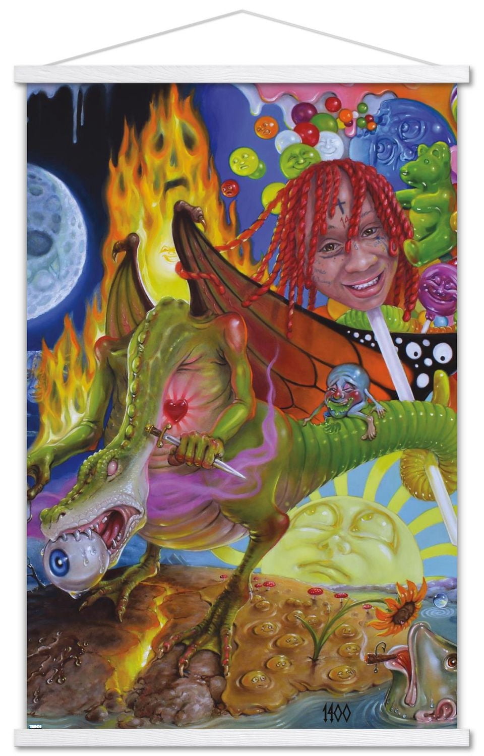 Trippie Redd - Trip at Knight Album Cover Wall Poster with Magnetic Frame